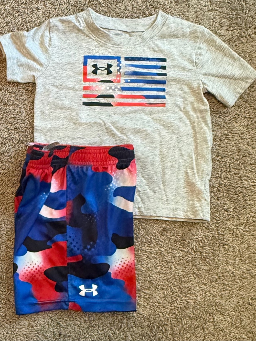 Under Armour Toddler Boys Short Sleeve Speed Tech Printed Tee & Shorts Set 24 M